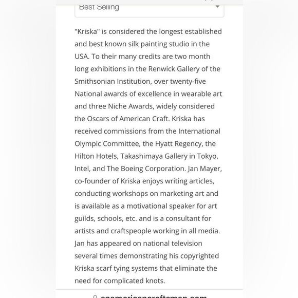 Kriska silk handmade collectors item scarf one of a kind never worn - Picture 7 of 8